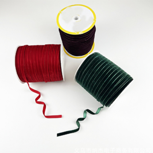Fashing Luxurious Colorful Velvet Ribbon For Home Textile  Clothing