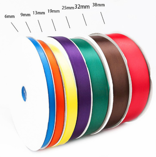 Solid Color Double Face Ribbon  Gift Satin Ribbon with 1cm 2.5 Cm 4 Cm 10 Cm