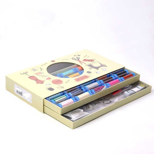 New Sewing Notions Deluxe Double Layer Household Travel Needlework Sewing Tools Set Home DIY Sewing Kit Box Set