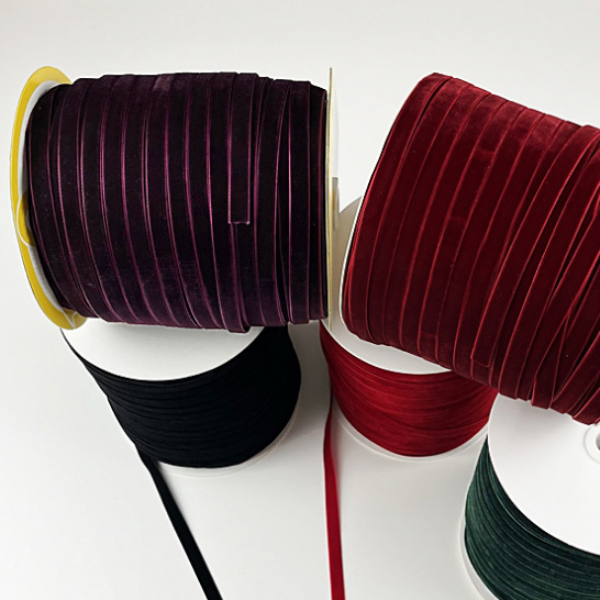 Fashing Luxurious Colorful Velvet Ribbon For Home Textile  Clothing