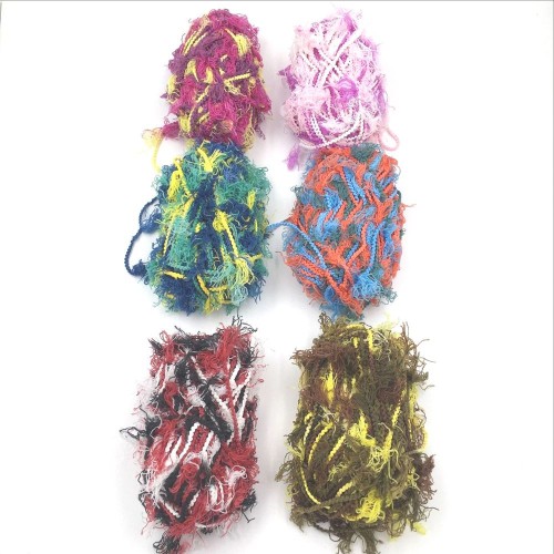 Factory Customized Colorful Tassel Fancy yarn Polyester Feather Yarn