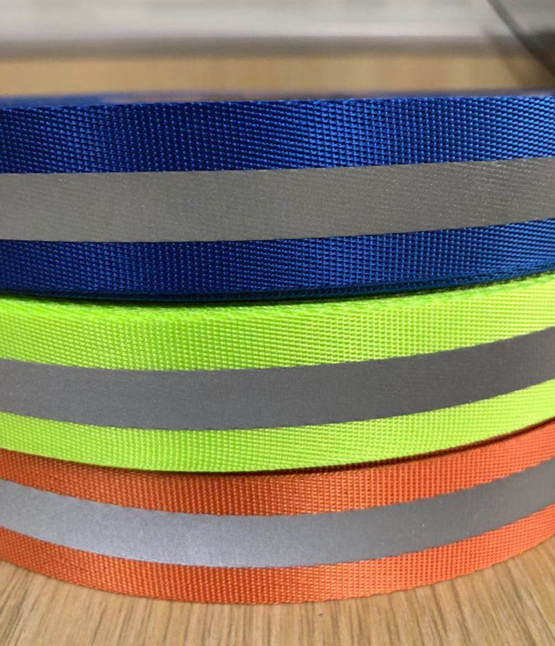 Nylon Webbing Reflectors Assorted Colors Reflective PP Webbing Tape for Clothing