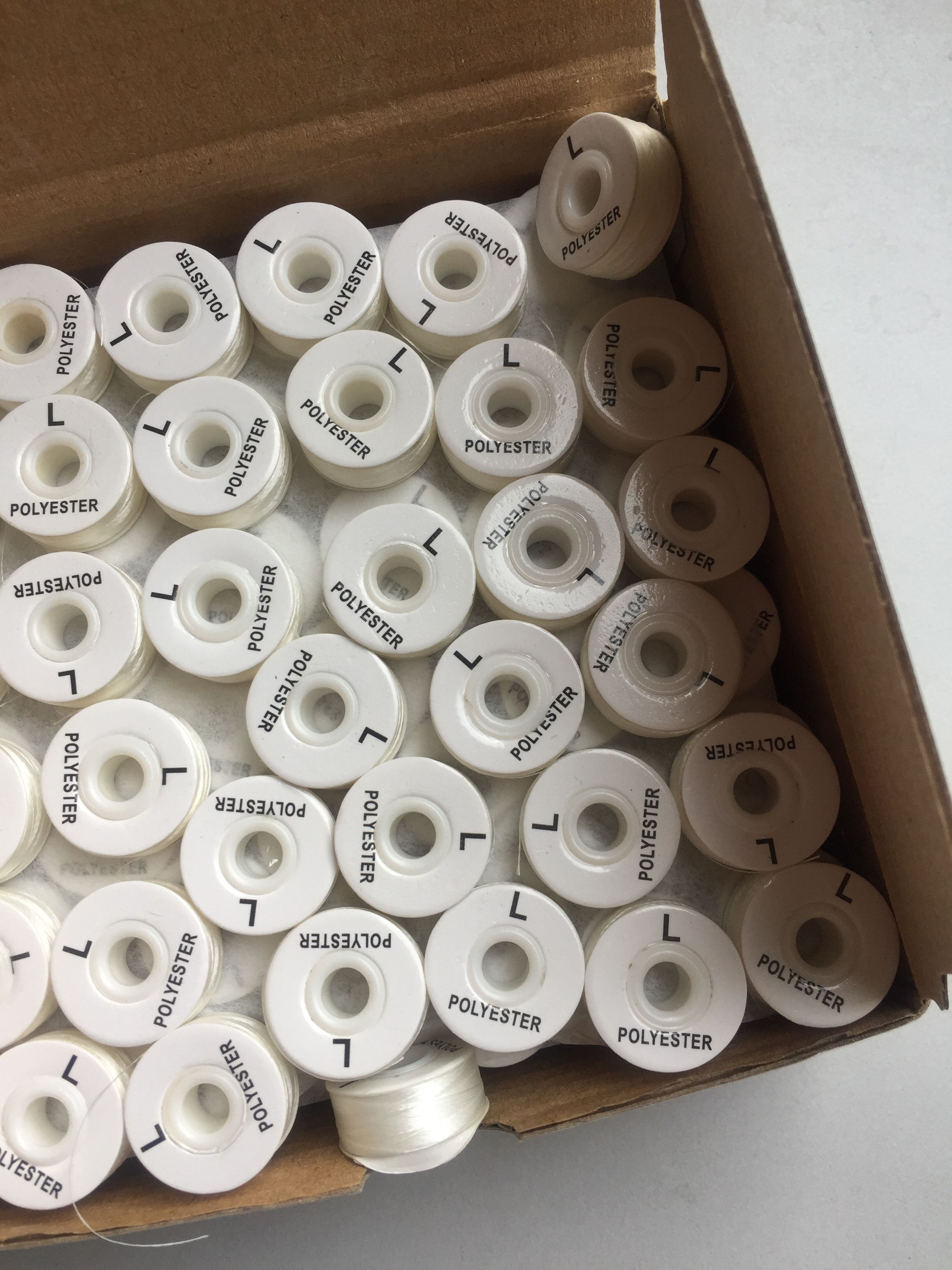 Pre-Wound Bobbins Thread 70D/2 For Embroidery ,L- Type