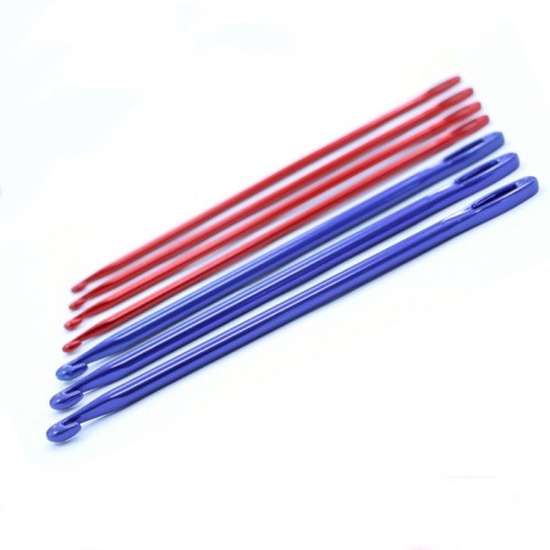 Aluminum Knitting Needles Tool with Big Eye for Household Hand Yarns Knitting Crochet Hook  Needlework Accessories