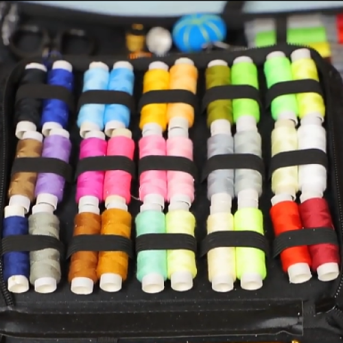 Wholesale 100pcs Professional Leather Sewing Kit Bag Durable Portable Home Sewing Kit Set Travel