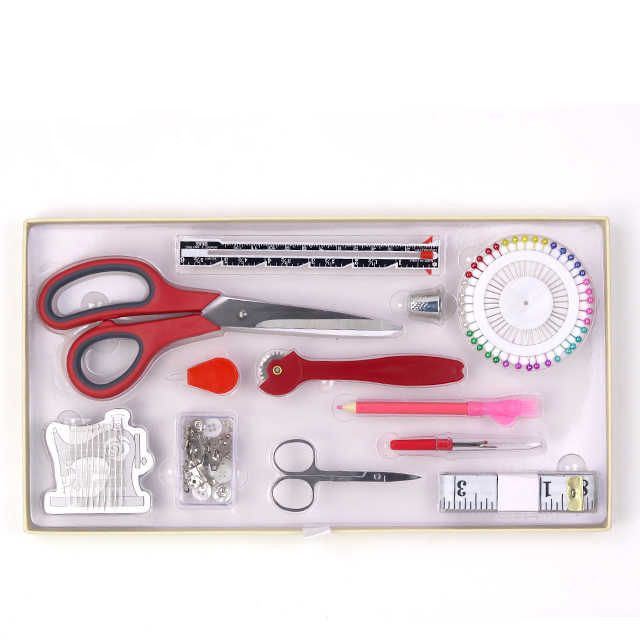 New Sewing Notions Deluxe Double Layer Household Travel Needlework Sewing Tools Set Home DIY Sewing Kit Box Set