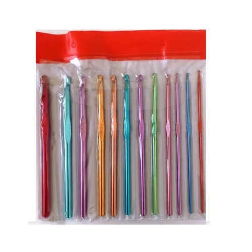 High Quality Color Aluminum Crochet Hooks Needles  Knit Weave Craft Yarn Sewing Tools