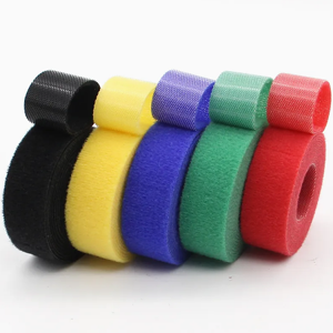 Two-Sided Tape for Reusable and Double-Sided Back-to-Back Hook and Loop Tape Strips